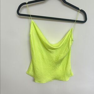 Vibrant Yellow Green Sleeveless Camisole